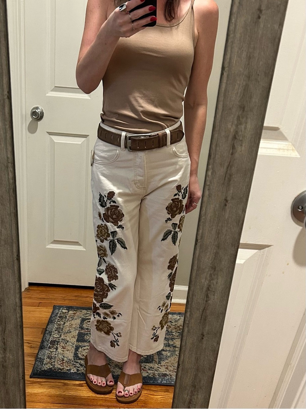 NWT We The Free Willow Cross Stitch
Embroidered Jeans in Parchment - Picture 5 of 16